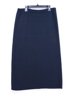 Vintage Crescendo Black Midi Skirt Size Small Lambs Wool Angora Rabbit Blend